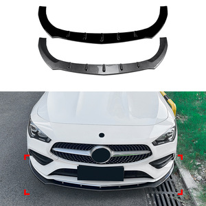 Amp-Z Front Lip Spoiler For Mercedes-Benz CLA-Class C118 X118 Early AMG Line Matte Carbon Fiber Texture Tuning Style - Product Image 1