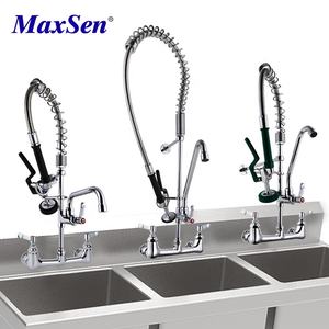 Grifo de preenjuague de montaje en pared ajustable de 8 ", grifo de resorte comercial, espray de preenjuague, grifo de cocina extraíble - Product Image 2