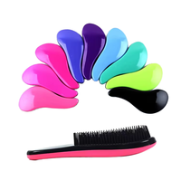 Brosse démêlante pour cheveux bouclés, massage du cuir chevelu, antistatique, lissante, douce, pour perruques et salon