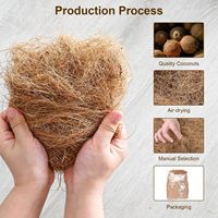 Fibre de coco pour nid d'oiseau, matériau de nidification pour canaris, lit d'hibitation en fibre de coco pour pinsons, substrat en vrac pour la ponte des œufs