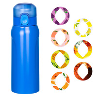 Nouvelle gourde isotherme sportive de 650 ml, bouteille d'eau portable d'extérieur avec anneau parfumé et différentes saveurs de fruits