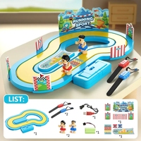 TOPSKY TOYS Jeu de table de course sans fil à détection corporelle pour enfants, simulation de piste de course à deux joueurs, en plastique