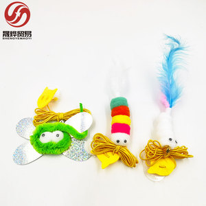 Giocattoli interattivi per animali domestici da appendere con corda elastica retrattile giocattoli per gatti per gioco di gattini e divertimento giocattolo per gatti di peluche - Product Image 1