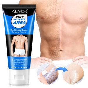 ALIVER Crème dépilatoire indolore pour hommes, zone intime, aisselles, visage, logo personnalisé, crème dépilatoire permanente pour hommes - Product Image 1