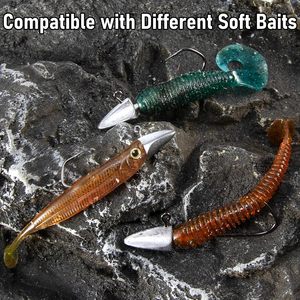 Têtes de jig de pêche anti-accrocs 5g-21g pour crappie, leurres bioniques en plomb à forte traction, vente en gros - Product Image 6