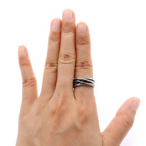 yunnique Fashionable Geometric <b>Open</b> <b>Ring</b> Titanium Steel Men Women Jewelry Gift - Product Image 5