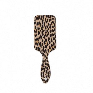 Leopard Print Print Comb with Air Cushion, Anti-Static Hair <b>Brush</b>, Suitable <b>for</b> All Hair Types - Product Image 3