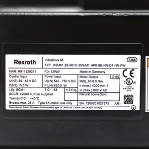 Motor Integrado Original IndraDrive Mi R911320211 KSM01.2B-061C, Motor de Accionamiento Compacto - Product Image 2