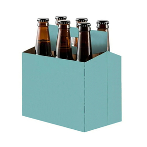 Caja Portabebidas Personalizada <span class=keywords><strong>de</strong></span> Materiales Reciclados, Porta Cervezas <span class=keywords><strong>de</strong></span> 4 y 6 Unidades, Porta Botellas/Latas <span class=keywords><strong>de</strong></span> Cartón Plegable con Asa - Product Image 5