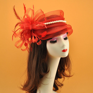 Fascinator <span class=keywords><strong>Chapeau</strong></span> de <span class=keywords><strong>Mariage</strong></span> en Organza Floral pour <span class=keywords><strong>Femme</strong></span>, Bandeau Épingle à Cheveux Élégant pour Cérémonie ou Réception - Product Image 1