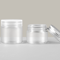 Pot en plastique pour crème avec couvercle en aluminium, pot pour masque facial, pot pour crème pour le visage, emballage en plastique pour crème corporelle
