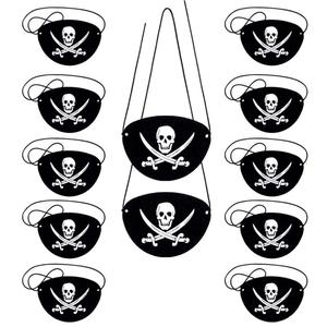 Masque de Pirate d'Halloween pour enfants squelette borgne capitaine Cosplay Costume pour fêtes à thème imprimé feutre fête approvisionnement - Product Image 2