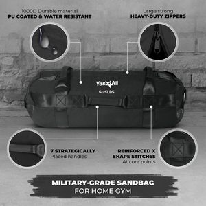 Muestra Gratuita de Saco de Arena para Entrenamiento de Alta Resistencia, Cross Training, 7 Asas Multiposicionales - Color Verde Militar/Negro/Camuflaje - Product Image 5