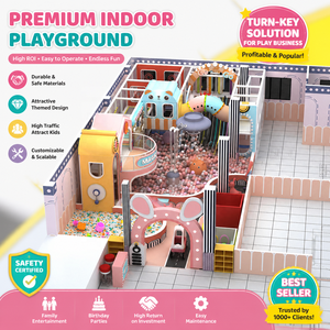 Animal Themed Commercial <b>Indoor</b> Playground Soft Play with <b>Slide</b> for Zoo Wildlife Park - Product Image 1