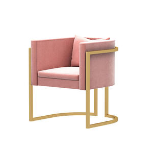 Sofá y Sillón Combinados para Salón de Belleza, Hotel, Salón K Pink, con Estructura Metálica Moderna, para Recepción, Sala de Espera y Descanso - Product Image 3