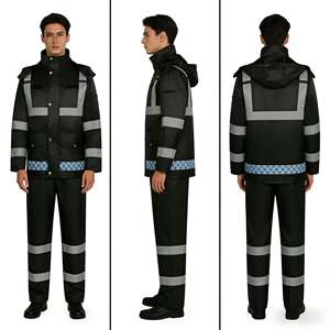 Prix fabricant, OEM personnalisé, combinaison de <span class=keywords><strong>pluie</strong></span> de sécurité réfléchissante de haute qualité pour travailleurs, veste et <span class=keywords><strong>pantalon</strong></span> imperméables et durables pour hommes - Product Image 5