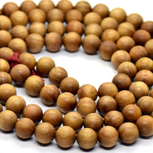 Collar Aromático de 108 Cuentas Mala Tradicionales Religiosas de Madera de Sándalo de 8mm, Mala-riddhi Siddhi, Unisex, para Aniversario - Product Image 1