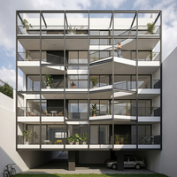 Casas Prefabricadas Modulares de Lujo de Alta Gama, Comunidad de Apartamentos Residenciales con Estructura de Acero Ligero