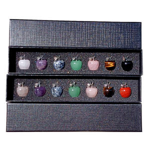 Nuovi Ornamenti Piccoli a Forma di Mela in Cristallo di <span class=keywords><strong>Giada</strong></span> <span class=keywords><strong>Naturale</strong></span> Lucidato, Confezione Mista Colorata, Regalo di Natale e Vigilia di Natale - Product Image 2