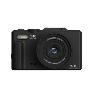 5K Digital Auto Focus 75MP Vlogging Cámara con 18X Zoom 3 "180 ° Pantalla abatible Cámara de viaje compacta para fotografía y <span class=keywords><strong>YouTube</strong></span> - Product Image 2