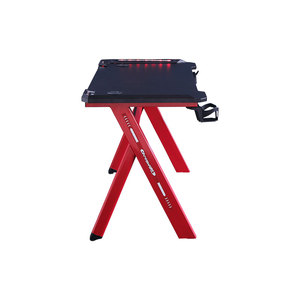 Escritorio de juegos en forma de A de alta calidad, luz led para ordenador, mesa de juegos con soporte para auriculares - Product Image 3