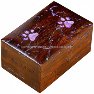 Venta caliente caja de urna de madera para cenizas de mascotas urnas de cremación de madera para cenizas de gatos y perros urnas de palisandro a bajo precio - Product Image 1