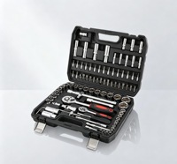 Jeu de clés à douille 94 pièces en acier au chrome-vanadium, kit d'outils manuels métriques avec mallette rigide pour réparation automobile, garage domestique, OEM et ODM