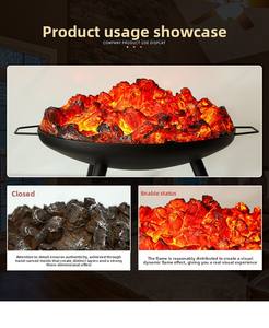 Lampes décoratives à charbon de bois, luminaires, lumières de flamme pour <span class=keywords><strong>cheminée</strong></span> - Product Image 3