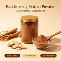 Poudre d'extrait de ginseng rouge en vrac, poudre de racine de ginseng traitée à la vapeur, aliment santé, emballée sous vide en fût pour complément alimentaire brut