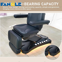 Luxe noir électrique 3/4 moteur Table de Massage cosmétique lit de beauté du visage esthétique inclinable examen médical chaise de tatouage