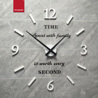 Horloge murale DIY surdimensionnée blanche, autocollants miroir en acrylique modernes, horloge silencieuse pour salon, chambre, hall d'entrée, patio, décoration de jeu, cadeau