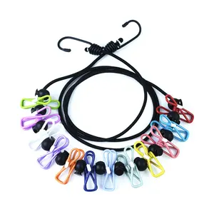 Portable Anti-Skid Clotheslines Retractable Clothes Line Clothes Hanging Rope With Hooks For Backyard, Outdoor Travel, Camping