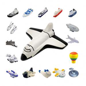 Balle anti-stress en forme de navette, vente en gros, personnalisable, en PU, balle anti-stress promotionnelle en mousse PU en forme de navette - Product Image 1