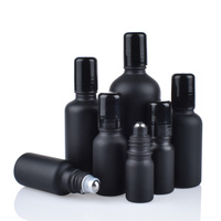 Flacon compte-gouttes en verre noir UV de 5 ml, 10 ml, 15 ml, 30 ml, 50 ml, 60 ml, 100 ml pour huiles essentielles avec bille roulante et pompe