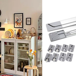 ชุดรางเลื่อนอลูมิเนียมล้อเลื่อนสำหรับตู้รางเฟอร์นิเจอร์ตู้<span class=keywords><strong>เสื้อผ้า</strong></span>ในห้องครัว - Product Image 1