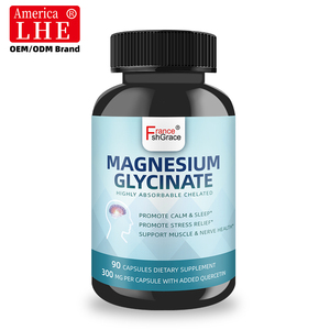 Vente en gros de suppléments de vitamine et de glycinate de magnésium Shecome, fabricant de suppléments pour favoriser le sommeil et la relaxation, 90 capsules de glycinate de magnésium - Product Image 1