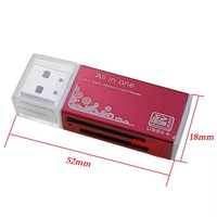 Lector de tarjetas Micro SD todo en uno superior, lector de tarjetas de memoria USB Flash para Memory Stick Pro Duo Micro SD/T-Flash/M2/MS, adaptador SD