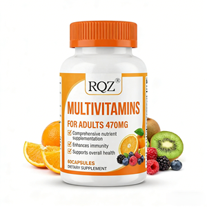 Multivitamines pour adultes 470 mg capsules, complément alimentaire complet pour le soutien des nutriments et du système immunitaire, 60 capsules, approvisionnement en vrac d'usine - Product Image 1