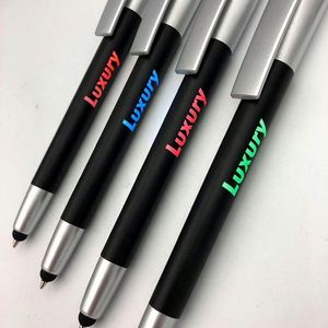 Stylo bille publicitaire 3-en-1 intelligent et lumineux à LED personnalisé en plastique avec logo pour promotion - Product Image 2