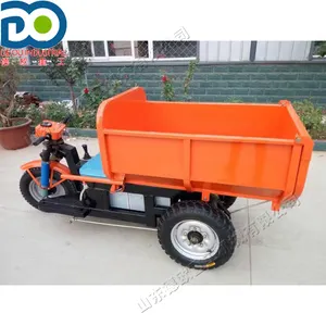 Load one ton electric three wheel construction truck three wheel dump truck engineering dump truck