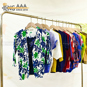 เสื้อสเวตเตอร์ถักโครเชต์แขนสั้นของผู้หญิงเสื้อถักผ้าฝ้ายสไตล์คุณแม่เสื้อฤดูร้อนผสมก้อนเสื้อผ้า<span class=keywords><strong>มือ</strong></span><span class=keywords><strong>สอง</strong></span> - Product Image 5