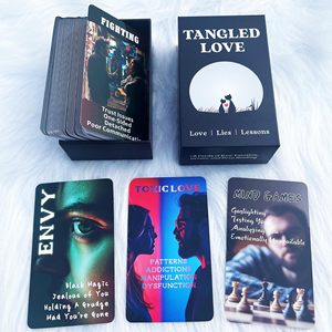 Baraja de Oráculos Toxic Love de 78 <span class=keywords><strong>Cartas</strong></span> Personalizadas al por Mayor, Guía Emocional para Relaciones, <span class=keywords><strong>Cartas</strong></span> de Papel Portátiles con Impresión a Todo Color, OEM - Product Image 3