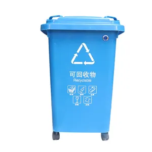 Tong Sampah Mini Luar Ruangan Tempat Sampah Plastik Lipat Atas 50l