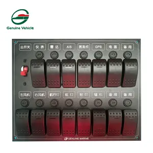 Genuine Vehicle Customized Power Distribution Panel With Circuit Breaker Rocker Switch Panel For RV Car Marine Boat