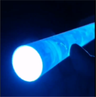 Bâton lumineux en fibre optique de grande taille 5mm 6mm, câble en fibre optique PS solide pour panneaux de ciment et briques en béton