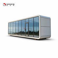 Casa Prefabricada Moderna de Lujo Tipo Cabaña Apple, Cápsula Espacial Portátil, Mini Casa para Hotel