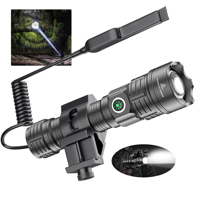 Powerful High Power Outdoor 3 Mode 1500m White Lazer Light Rechargeable USB-C Led Torch Tactical Light Flashlights