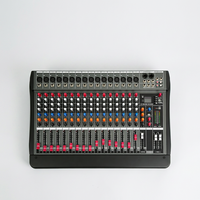 Console de mixage audio USB professionnelle 16 canaux avec alimentation fantôme 48V, construction métal-plastique, processeur de signal numérique