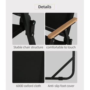 Chaise pliante de camping légère personnalisée avec dossier pour l'extérieur et la plage - Product Image 3