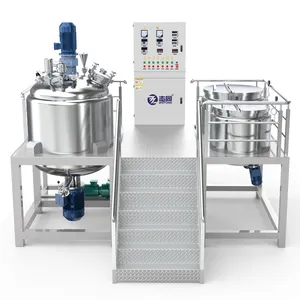 ZhiTong 300L CE GMP Certificated High Shearing Vacuum Emulsifying Machine with Homogenizer to Make Cream